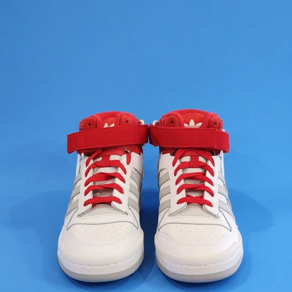 Adidas Forum Mid White/Scarlet Red/Grey Men's Athletic Sneakers FY6819 NWT - Picture 6 of 6
